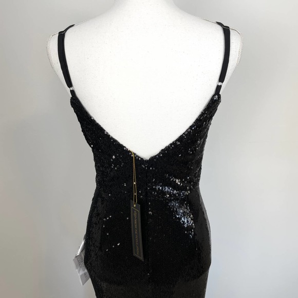 Dress The Population Ingrid Sequin Trumpet Gown In Black Size Small New - Picture 11 of 16
